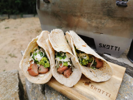 Mexican Steak Tacos from SKOTTI portable gas grill